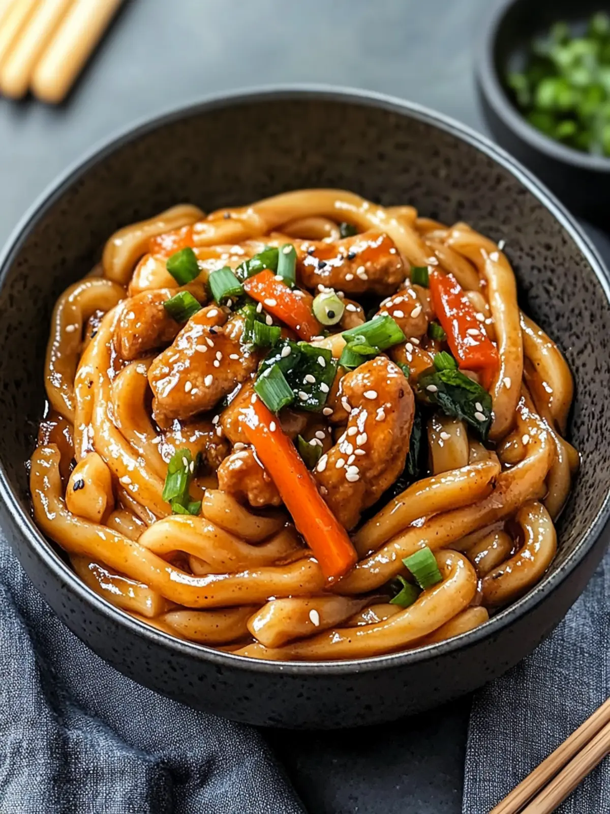 Udon-Nudeln mit Teriyaki