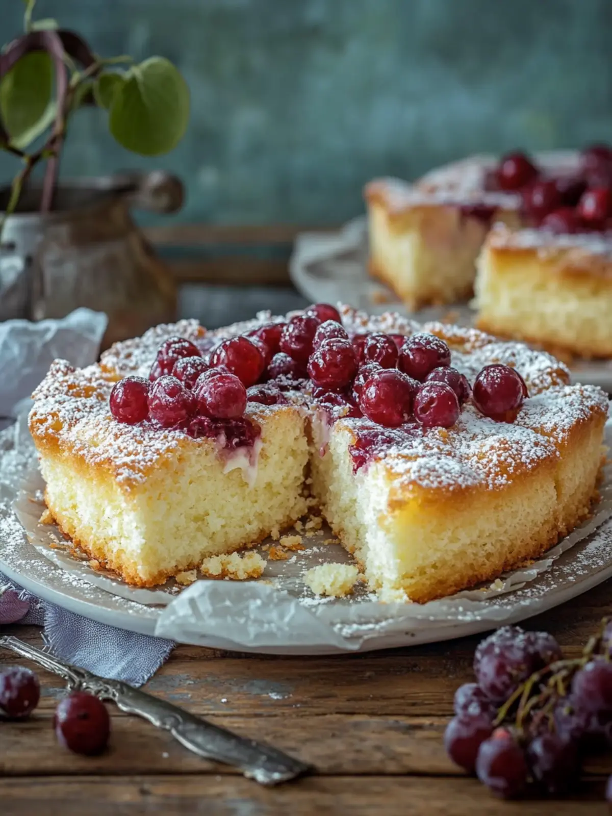 Buttermilch-Kirschkuchen