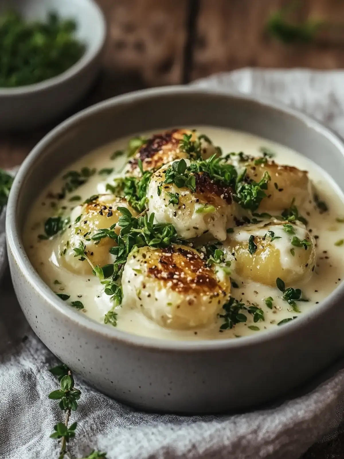 Rosenkohl in Frischkäse-Senfsauce