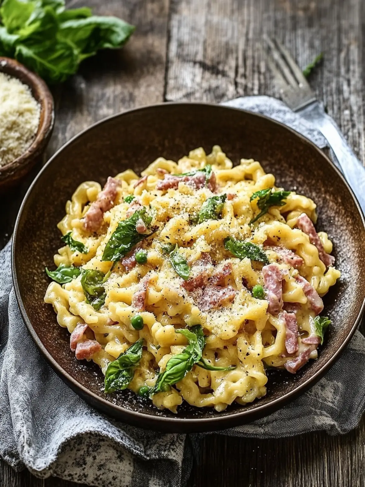 Gebratene Spätzle mit Bacon