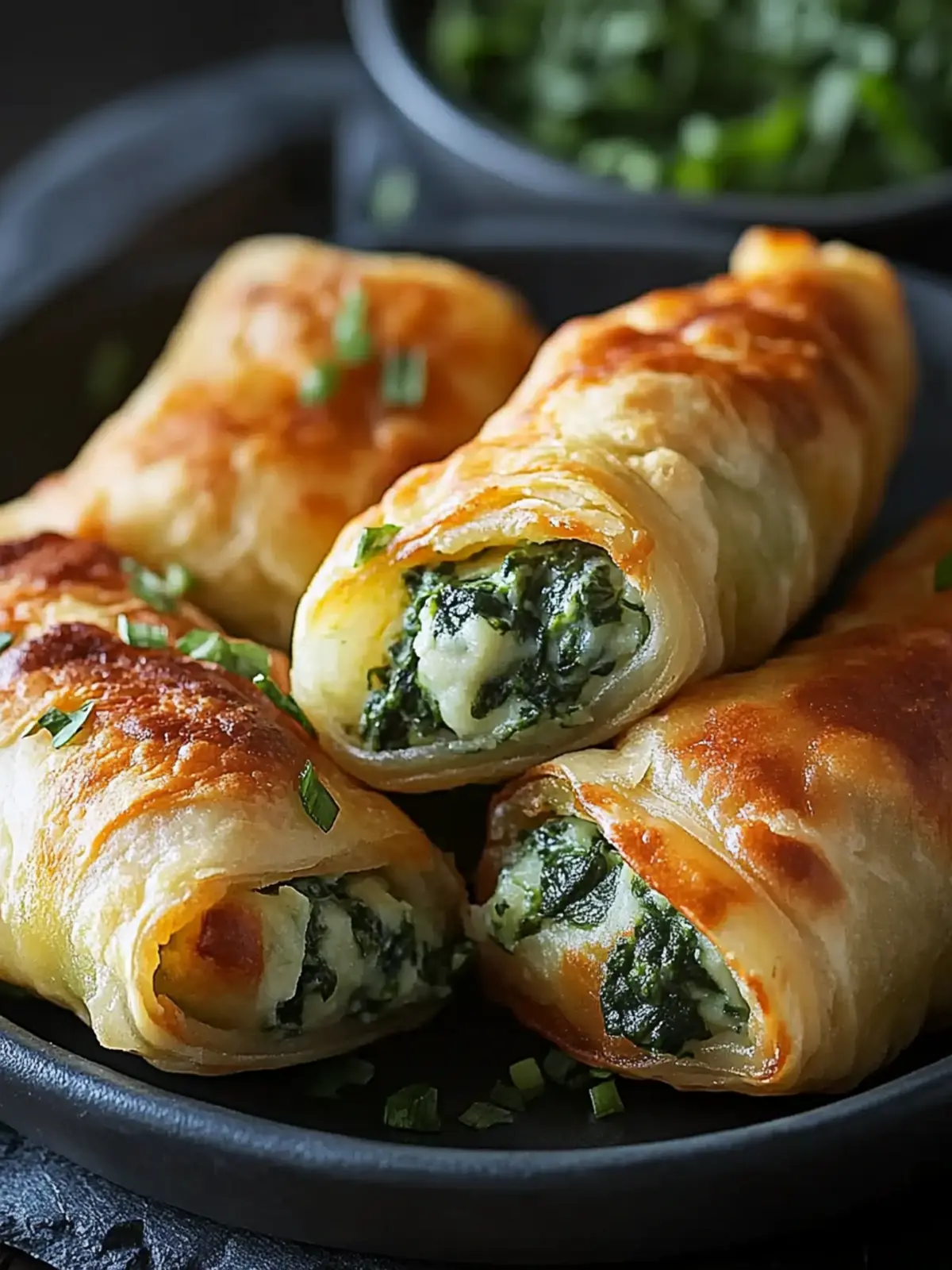 Potato pockets with spinach cream cheese filling