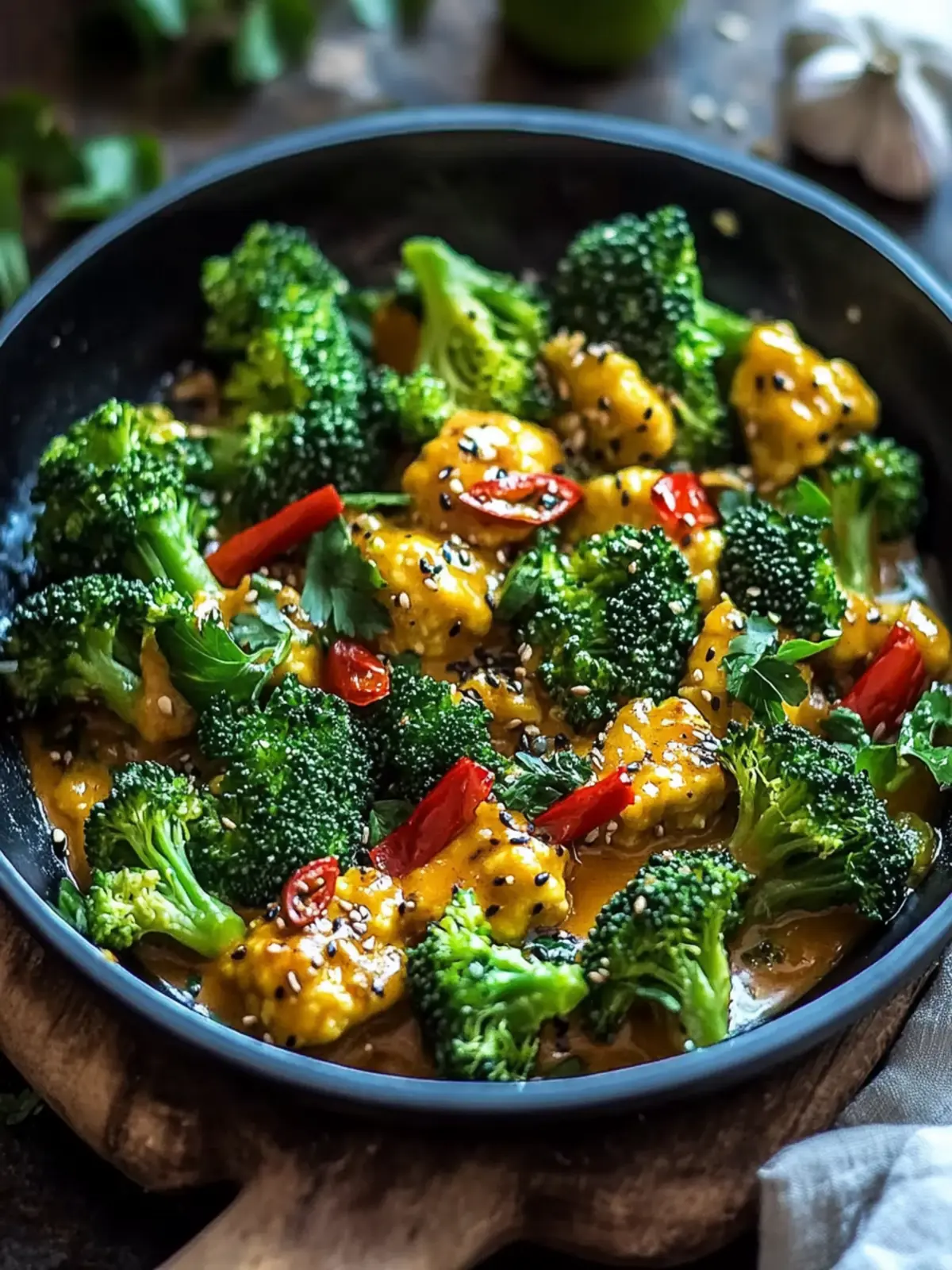 Vegane Brokkoli-Gemüse-Pfanne