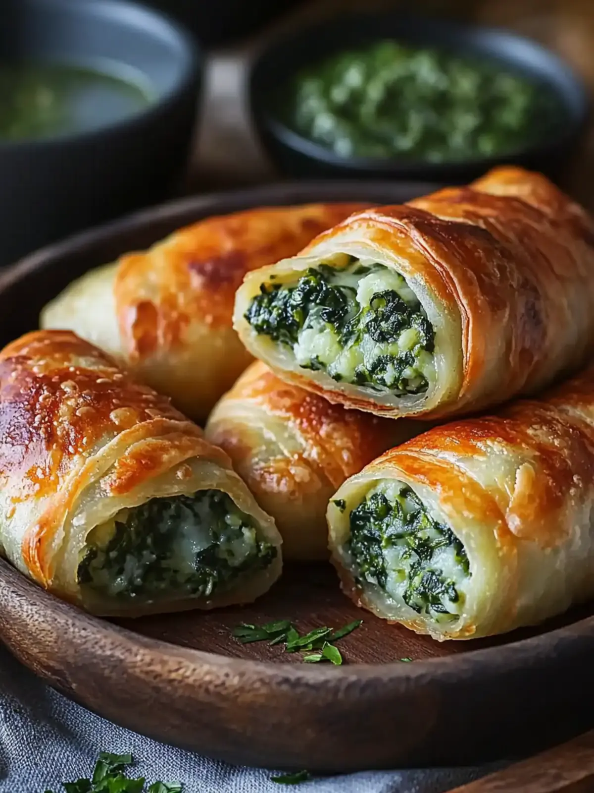 Potato pockets with spinach cream cheese filling