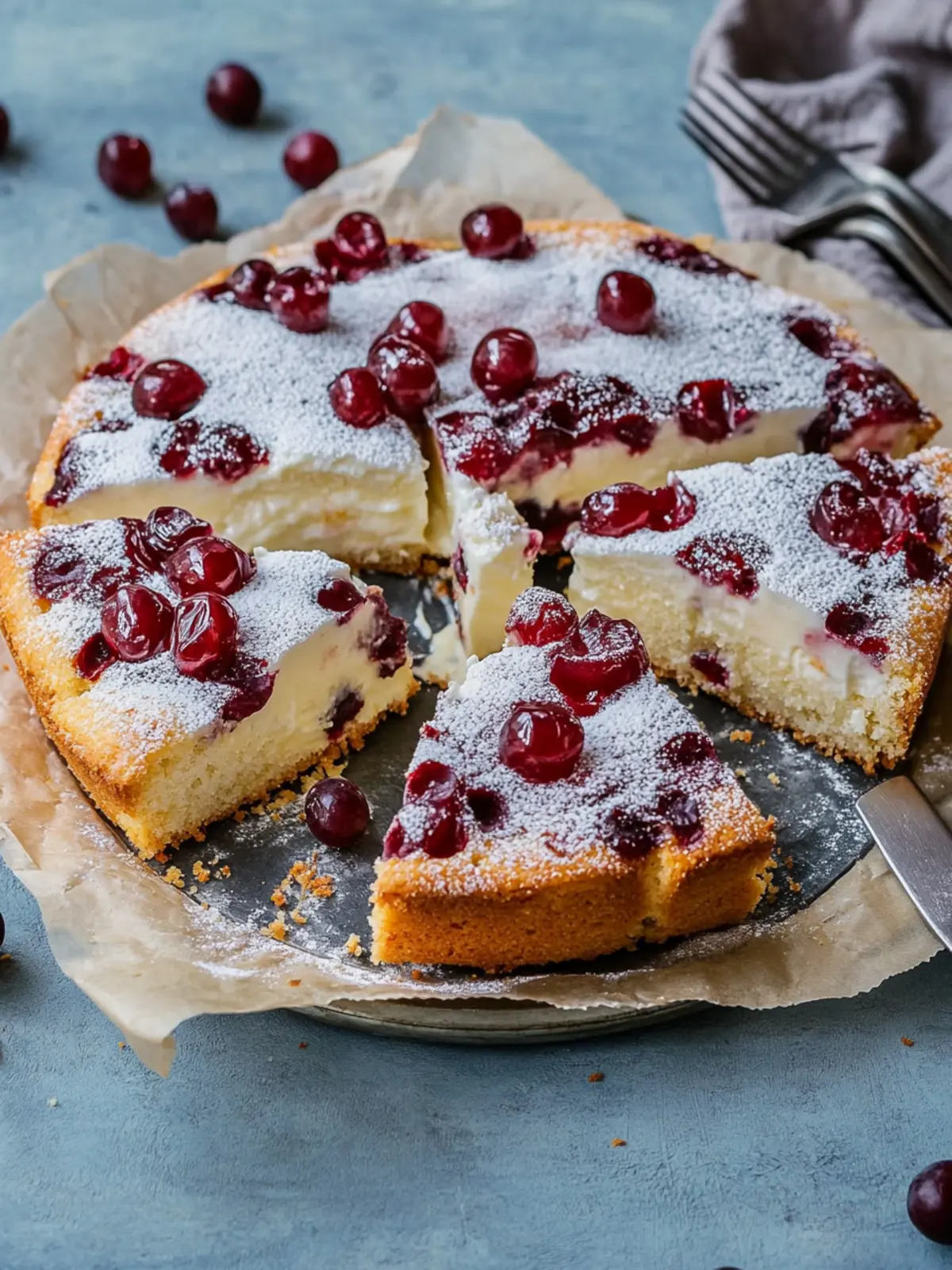 Buttermilch-Kirschkuchen