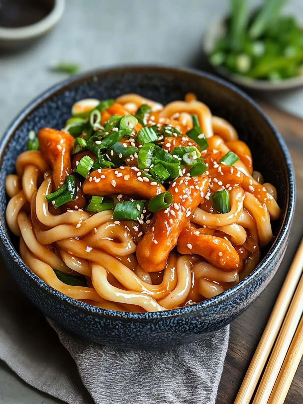 Udon-Nudeln mit Teriyaki