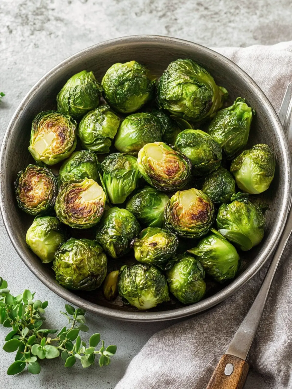 Rosenkohl aus dem Ofen knusprig