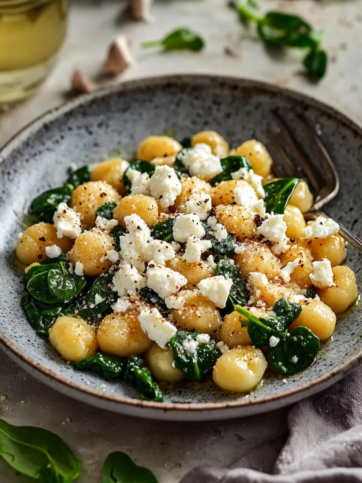 Gnocchi mit Spinat und Feta