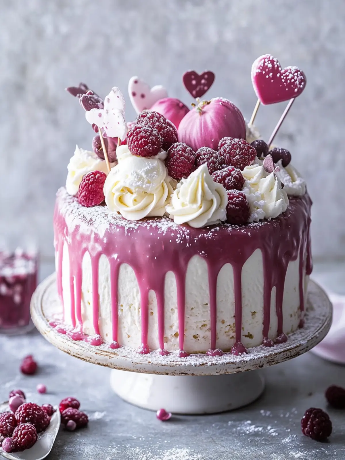 Ruby Schokoladen Tropf Kuchen