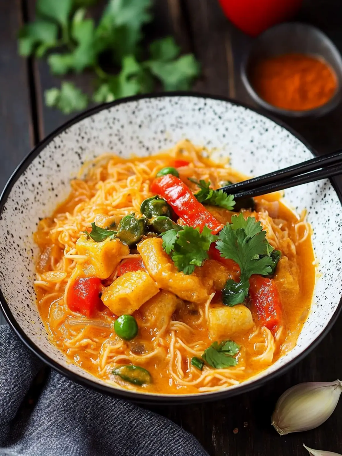 One Pot Glasnudel-Curry – 20 Minuten und unglaublich cremig